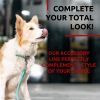 Rolled Leather Dog Leash 6Ft x 0.4 in for Small Medium and Large Dogs Heavy Duty Leash for Outdoor Walking Running Training Mint Color