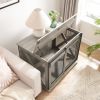 Farmhouse Dog Cage Crate Furniture with Sliding Barn Door