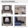 Tangkula Dog Bike Trailer, Breathable Mesh Dog Cart with 3 Entrances, Safety Flag, 8 Reflectors, Folding Pet Carrier Wagon with 20 Inch Wheels