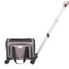 VEVOR Cat Carrier with Wheels, Airline Approved Rolling Pet Carrier with Telescopic Handle and Shoulder Strap