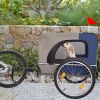 Tangkula Dog Bike Trailer, Breathable Mesh Dog Cart with 3 Entrances, Safety Flag, 8 Reflectors, Folding Pet Carrier Wagon with 20 Inch Wheels