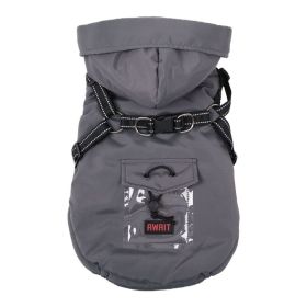 Pet Dog Hooded Jacket With Harness Winter Warm Dog Clothes Waterproof for Small Medium Dogs Coat Chihuahua French Bulldog Outfit (Color: i, size: XL)