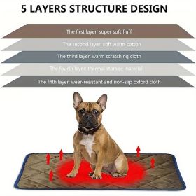 Dog Cat Bed, Cat Dog Non-Slip Mat (Color: GRAY, size: S)
