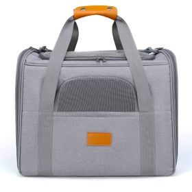 Portable Cat Carrier, Soft Sided Cat Carrier for Medium Pet Airline Approved (Color: GRAY)