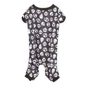 Pet Dog Halloween Cosplay Skeleton Pattern Four-Legged Costume (Type: Black and whiteL)