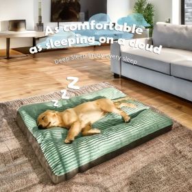 Up to 33 lbs Dog Mat Sleeping Dog Mattress Floor Mat Removable And Washable Dog Kennel Large Dog Kennel Pet Pad Dog Mat Soft Comfortable Bed (Color: GRAY, size: 30*24*3'' Up to 33 lbs)